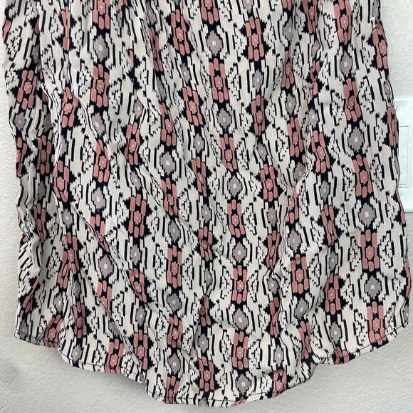 Free People Mini Dress One Shoulder Aztec Print - Picture 3 of 7